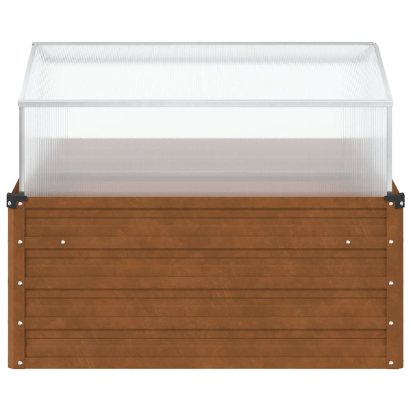 Vaso/floreira com estufa aço resistente às intempéries M 4