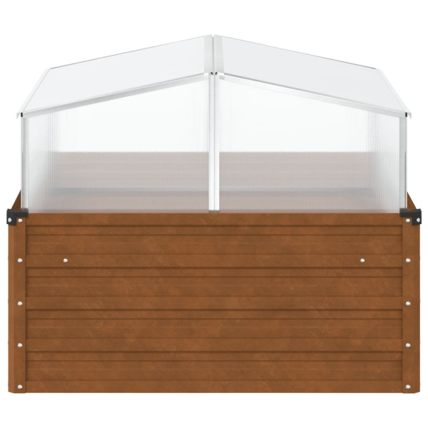 Vaso/floreira com estufa aço resistente às intempéries M 5