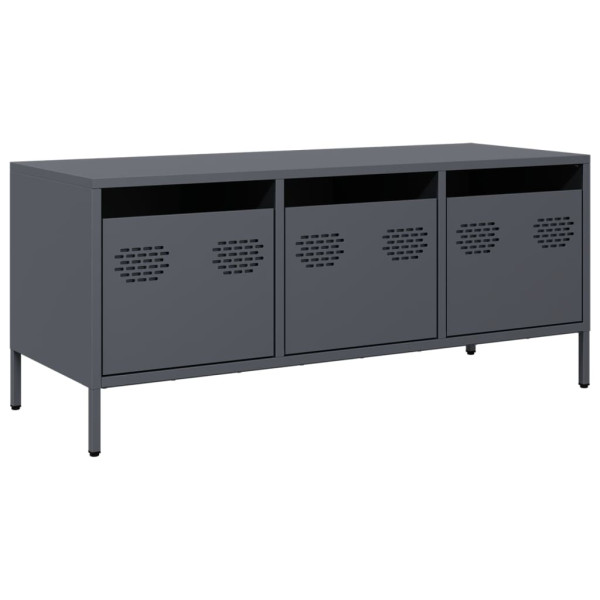 Mueble de TV acero laminado en frío antracita 101.5x39x43.5 cm M 2