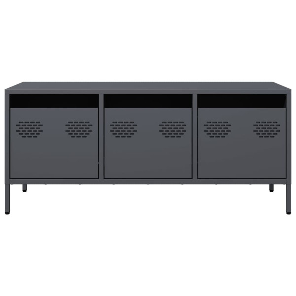 Móvel de TV 101.5x39x43.5 cm aço laminado a frio antracite M 4