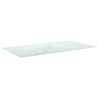 Tablero mesa diseño mármol vidrio templado blanco 120x65 cm 8mm 2