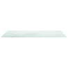 Tablero mesa diseño mármol vidrio templado blanco 120x65 cm 8mm 3