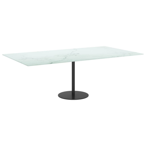 Tablero mesa diseño mármol vidrio templado blanco 120x65 cm 8mm M 5