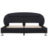 Estrutura de cama com LED de couro sintético preto 180x200 cm 4