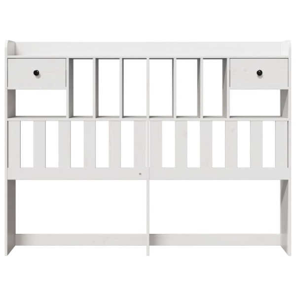 Cabecero de cama almacenaje madera maciza pino blanco 140 cm M 3