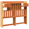 Cabecero de cama almacenaje madera maciza pino marrón 120 cm 4