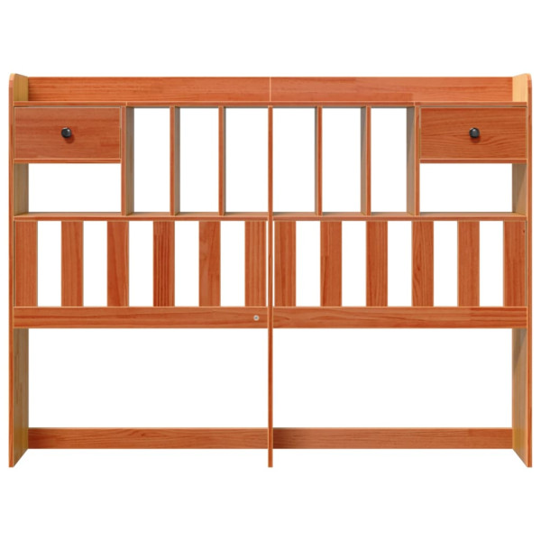 Cabecero de cama almacenaje madera maciza pino marrón 150 cm M 3