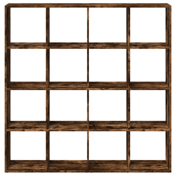 Estantería madera de ingeniería roble ahumado 137.5x29x137.5 cm M 5