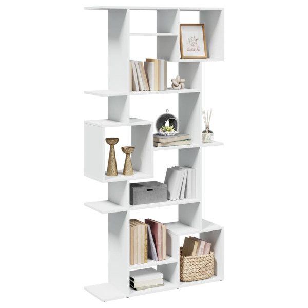 Estantería librería madera de ingeniería blanca 92x29x188 cm M 4