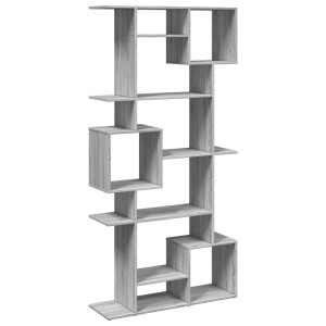 Estantería de madera de ingeniería gris Sonoma 92x29x188 cm H