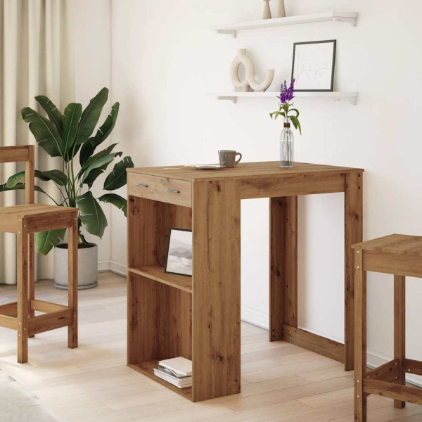 Mesa alta bar madera ingeniería roble artisian 102x70x103.5 cm M 3