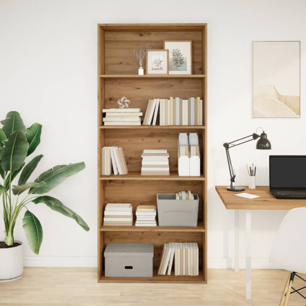 Estantería madera de ingeniería roble artisian 80x30x189 cm M 2