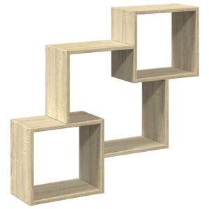 Armario de pared madera de ingeniería roble sonoma 78x18x71 cm H