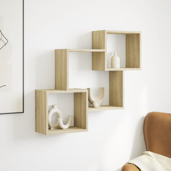Armario de pared madera de ingeniería roble sonoma 78x18x71 cm M 3