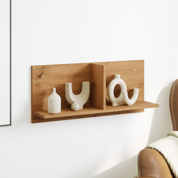 Armario pared madera ingeniería roble artesanal 70x16.5x30 cm M 3