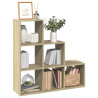 Librería divisor 3 niveles madera roble Sonoma 99x29x99 cm 1