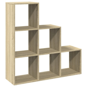 Librería divisor 3 niveles madera roble Sonoma 99x29x99 cm H