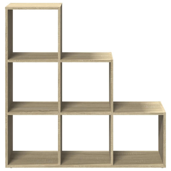 Librería divisor 3 niveles madera roble Sonoma 99x29x99 cm M 5