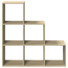 Librería divisor 3 niveles madera roble Sonoma 99x29x99 cm 5