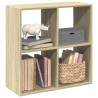 Librería divisor madera ingeniería roble Sonoma 69.5x29x69.5 cm 1