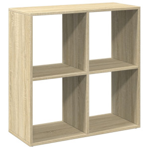 Librería divisor madera ingeniería roble Sonoma 69.5x29x69.5 cm H