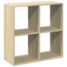 Librería divisor madera ingeniería roble Sonoma 69.5x29x69.5 cm 2