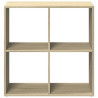 Librería divisor madera ingeniería roble Sonoma 69.5x29x69.5 cm 5