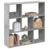 Librería divisora madera gris hormigón 102x29x103.5 cm 1