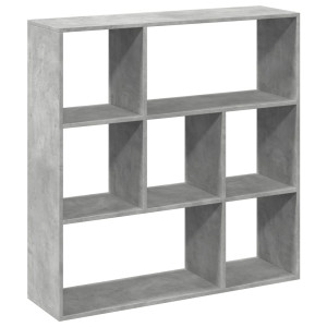 Librería divisora madera gris hormigón 102x29x103.5 cm H