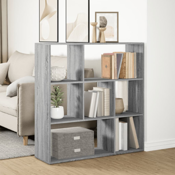 Librería divisor madera ingeniería gris Sonoma 102x29x103.5 cm M 4
