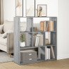 Librería divisor madera ingeniería gris Sonoma 102x29x103.5 cm 4