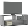 Mueble de TV madera y metal roble ahumado 100x31x39.5 cm 1