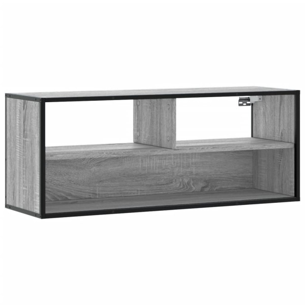Móvel p/ TV 100x31x39.5 cm deriv. madeira/metal cinzento sonoma M 2