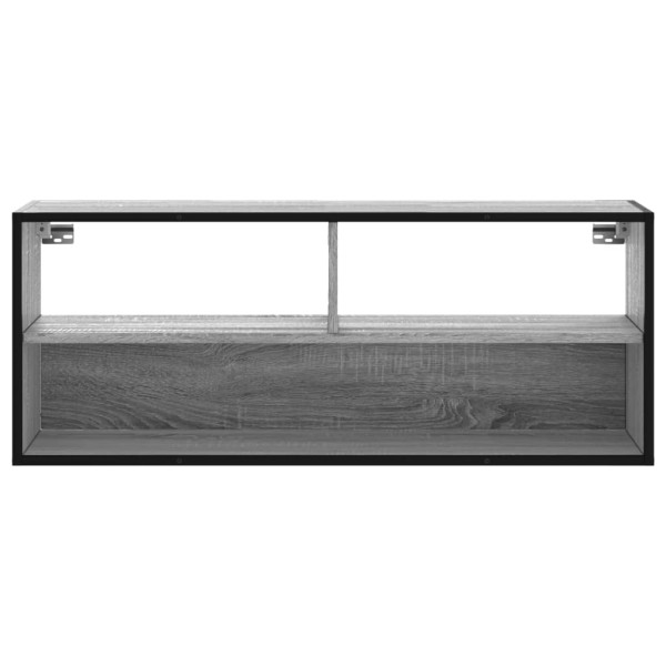 Móvel p/ TV 100x31x39.5 cm deriv. madeira/metal cinzento sonoma M 4