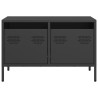 Mueble para TV acero laminado en frío negro 68x39x43.5 cm 4