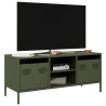Mueble TV acero laminado en frío verde oliva 101.5x39x43.5 cm 1