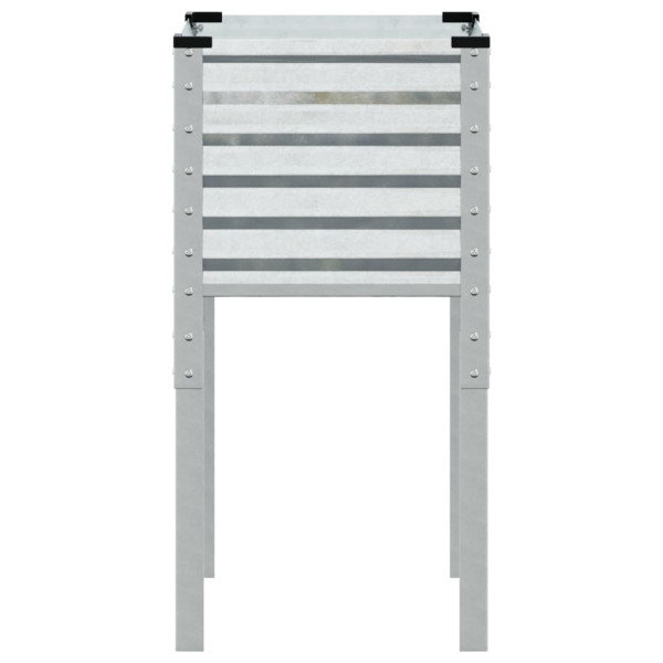 Vaso/floreira de jardim 45x45x88 cm aço galvanizado M 4