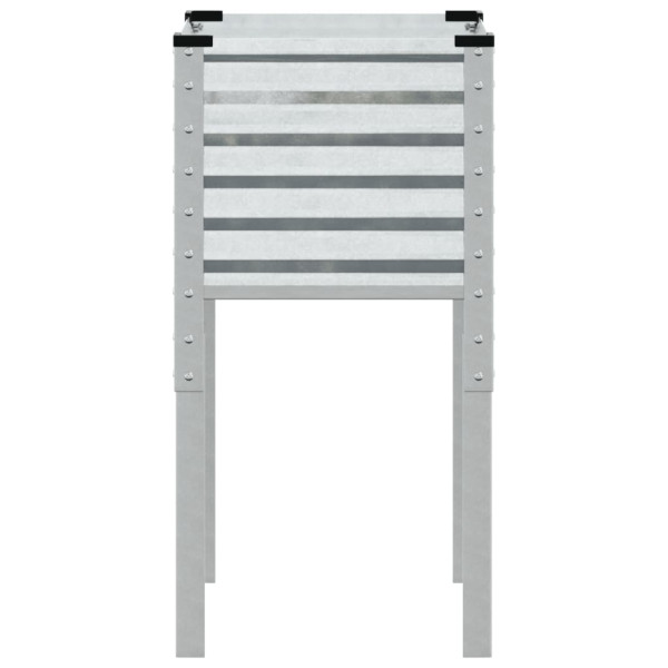 Vaso/floreira de jardim 45x45x88 cm aço galvanizado M 5