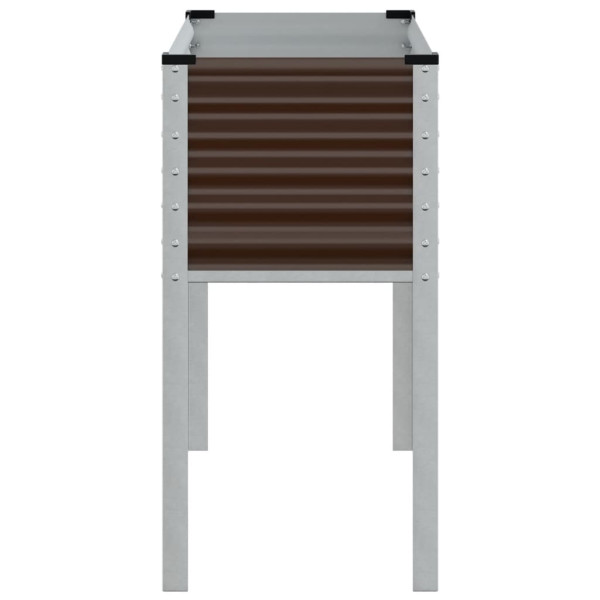 Vaso/floreira de jardim 100x41x90 cm aço castanho M 5