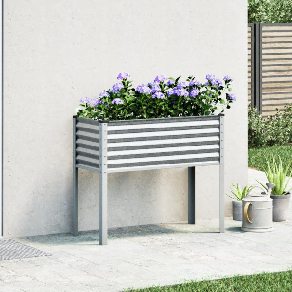Vaso/floreira de jardim 100x41x90 cm aço galvanizado M 3