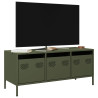 Mueble TV acero laminado en frío verde oliva 101.5x39x43.5 cm 1