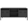 Mueble para TV acero laminado en frío negro 101.5x39x43.5 cm 4