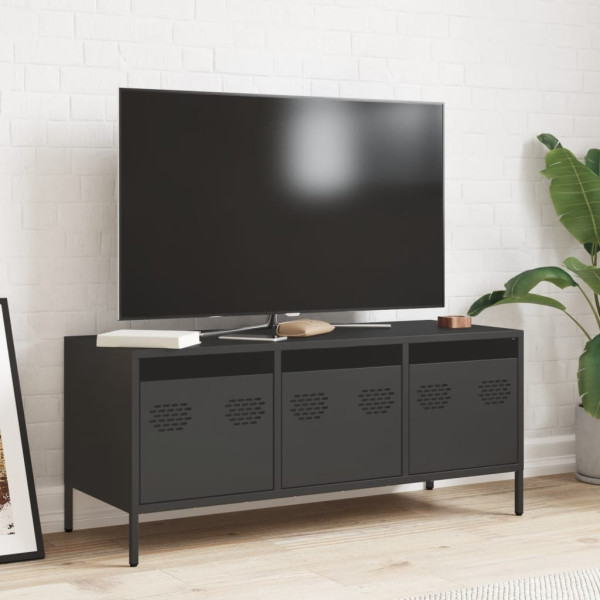 Mueble para TV acero laminado en frío negro 101.5x39x43.5 cm M 3