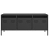 Móvel de TV 101.5x39x43.5 cm aço laminado a frio preto 4