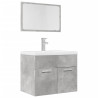 Set muebles de baño 2 piezas madera contrachapada gris hormigón 1