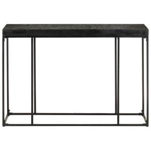 Mesa consola madera maciza de acacia y mango negro 110x35x76 cm H