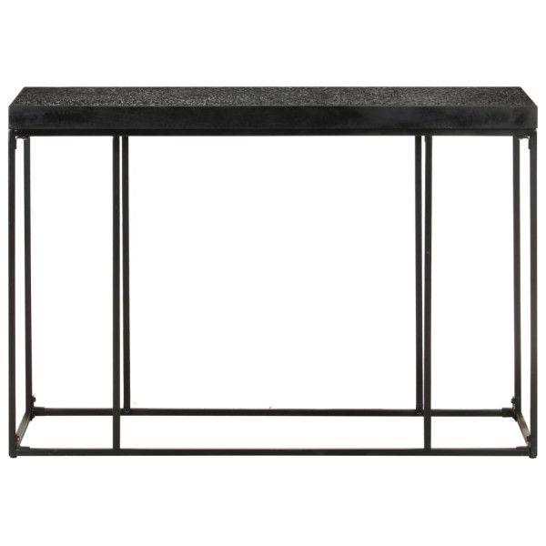 Mesa consola madera maciza de acacia y mango negro 110x35x76 cm M 2