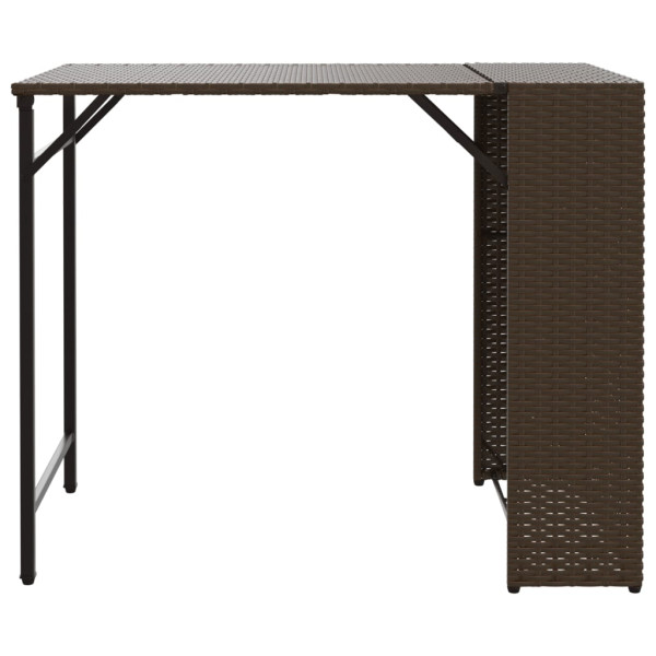 Juego de comedor de jardín plegable 5 piezas ratán PE marrón M 5