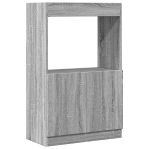Aparador de madera de ingeniería gris Sonoma 63x33x100 cm H