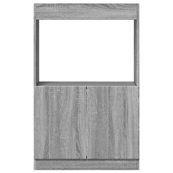 Aparador de madera de ingeniería gris Sonoma 63x33x100 cm M 5